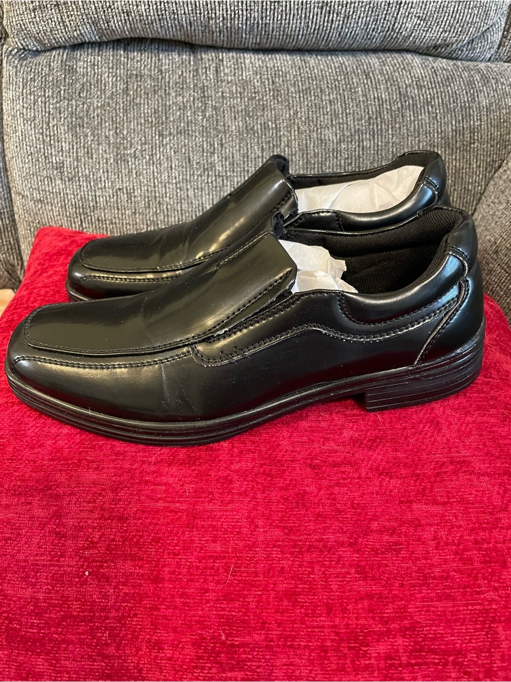Deer Stags Black Slip-On Dress Loafers